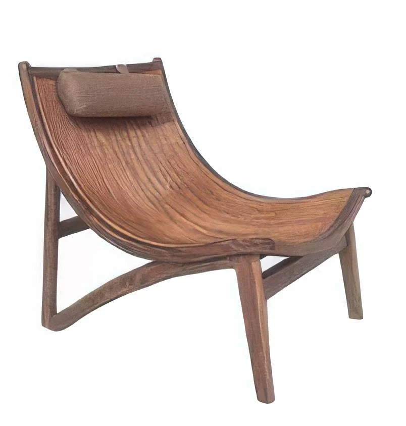 BUTACA BAMBU TECA 66X87X76 MARRON OSCURO