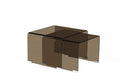 MESITA AUXILIAR SET 2 CRISTAL 48X45X31,5 12 MM.