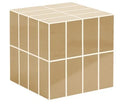 MESITA AUXILIAR MDF GLOSS 40X40X40 LACADO BEIGE
