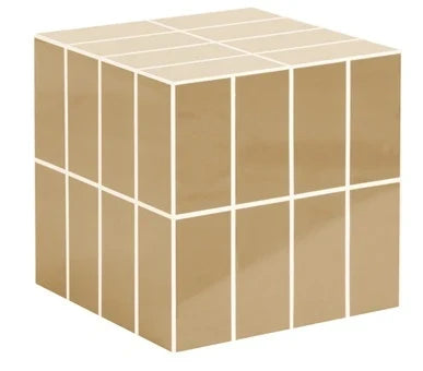 MESITA AUXILIAR MDF GLOSS 40X40X40 LACADO BEIGE