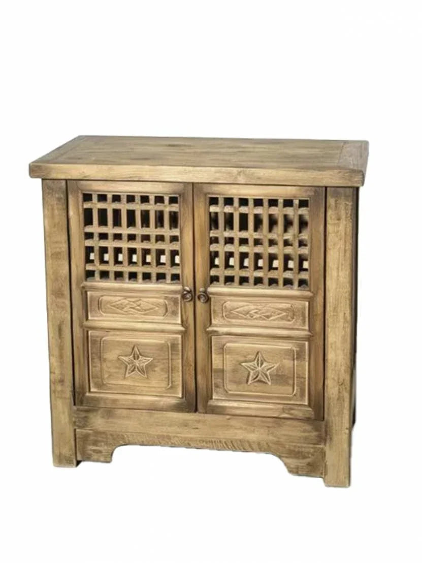 APARADOR MADERA RECICLADA PINO 90X45X90