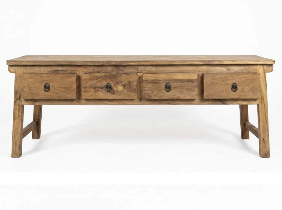 MUEBLE TV TECA RECICLADA 160X50X60 MARRON