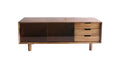 MUEBLE TV MADERA DE CAUCHO CRISTAL 150X40X55