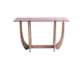 CONSOLA MADERA DE CAUCHO CRISTAL 120X35X76 MARRON