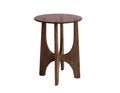 MESITA AUXILIAR MADERA DE CAUCHO CRISTAL 40X40X54