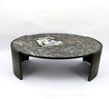 MESA CENTRO METAL MARMOL 84X80X42 MARRON