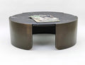 MESA CENTRO METAL MARMOL 62X62X42 NEGRO