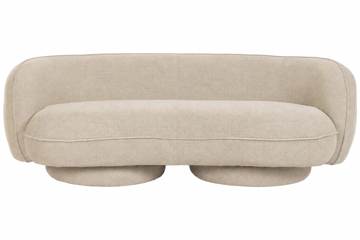 SOFA MADERA POLIESTER 193,5X96X68 BEIGE