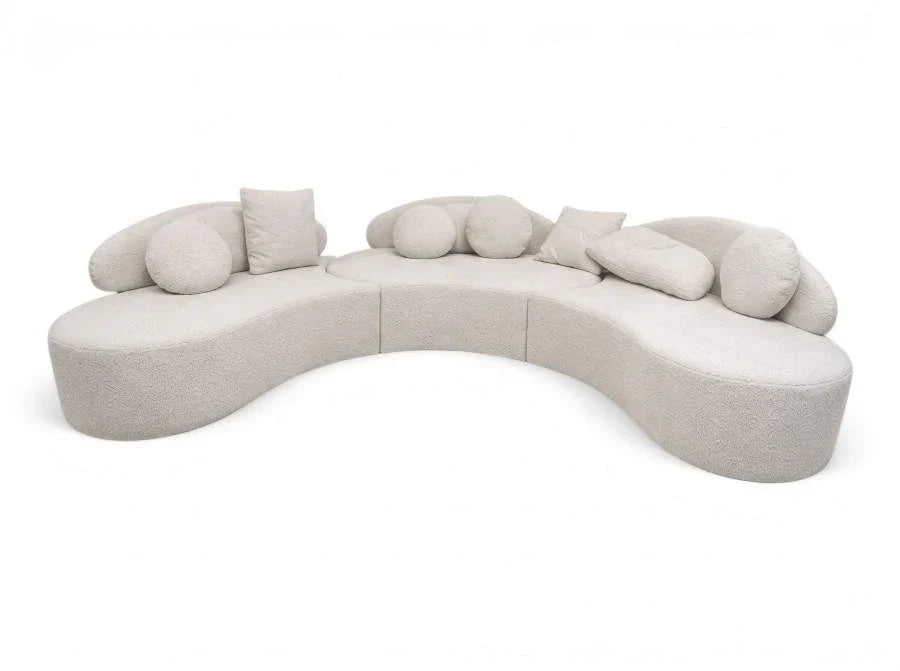 SOFA POLIESTER 460X97X72 MODULAR BUCLE BLANCO