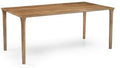 MESA COMEDOR MANGO 180X90X76 BLEACH MARRON CLARO