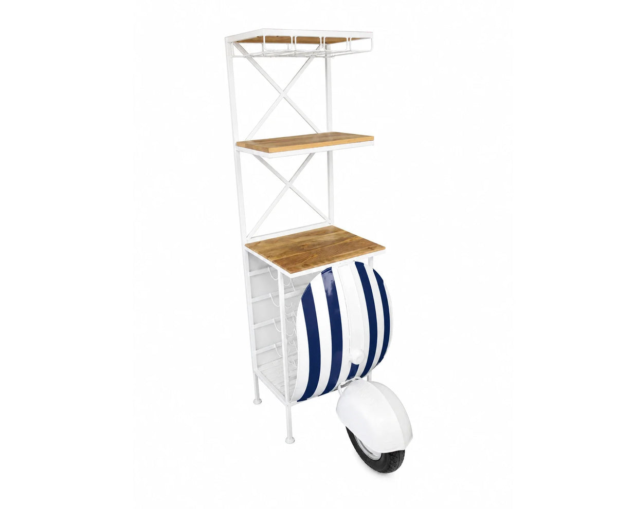 BOTELLERO HIERRO MANGO 110X50X80 MOTO BLANCO