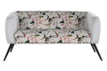 SOFA POLIESTER METAL 140X71X71 FLORES BEIGE