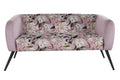 SOFA POLIESTER METAL 140X71X71 FLORES ROSA