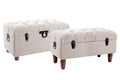 DESCALZADORA SET 2 MADERA 81X42X43 BEIGE