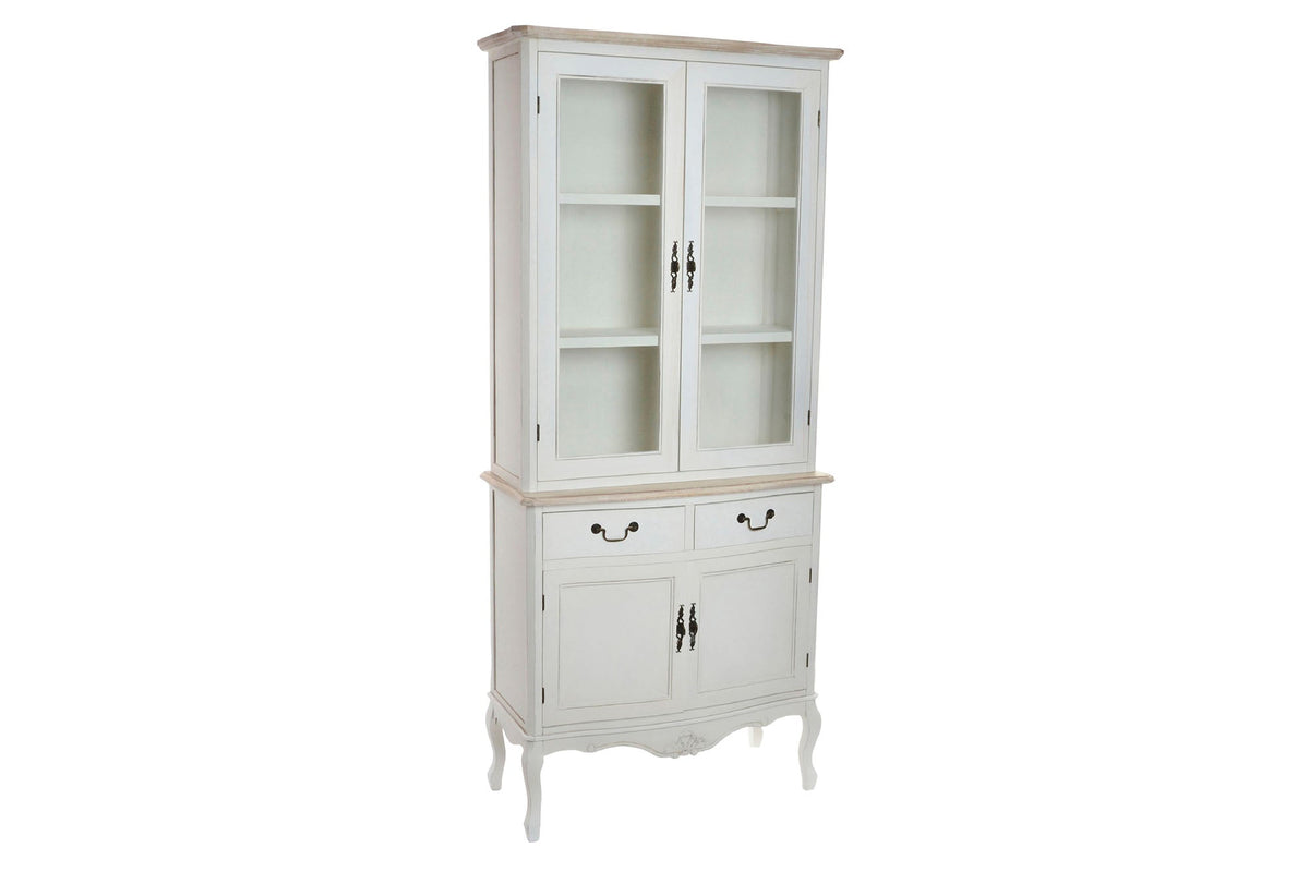 VITRINA SET 2 MADERA CRISTAL 88X40X88 NATURAL