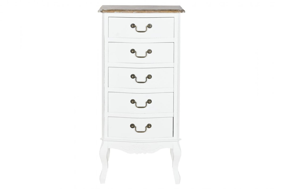 CHIFONIER MADERA 48X35X100 NATURAL BLANCO