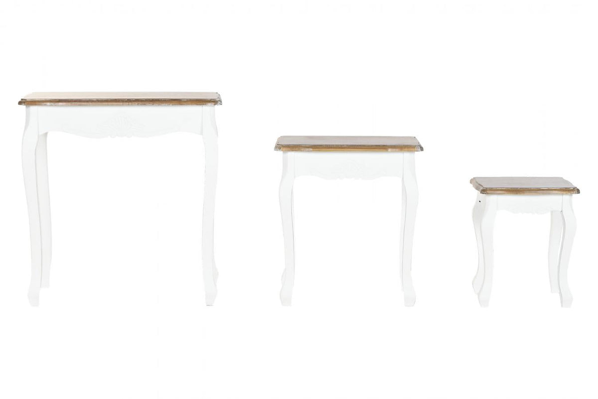 MESITA AUXILIAR SET 3 ABETO 60X40X61 NATURAL