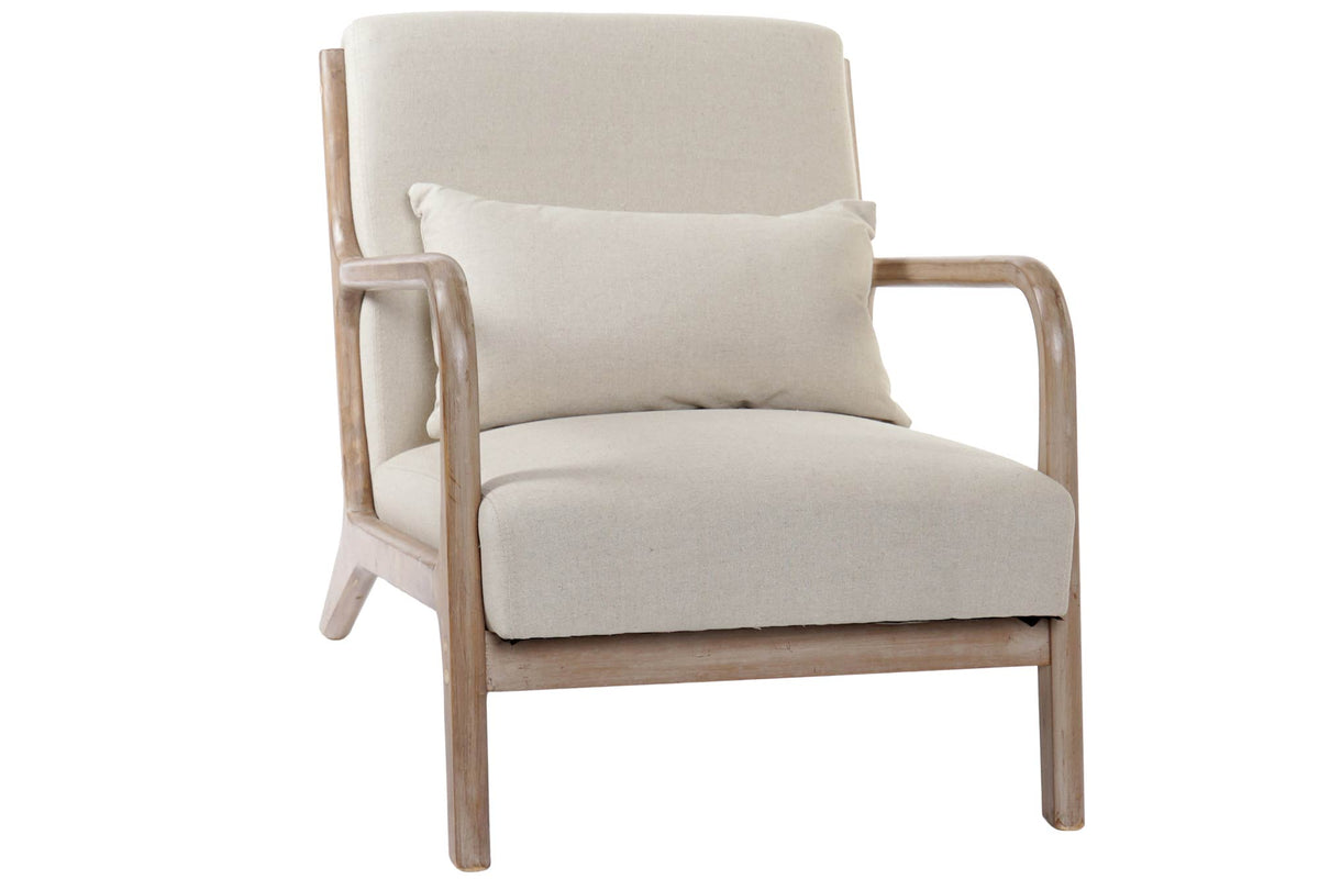 BUTACA CAUCHO LINO 66X79X75 COJIN BEIGE