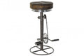 TABURETE METAL CUERO 44X41X82 PEDALES MARRON