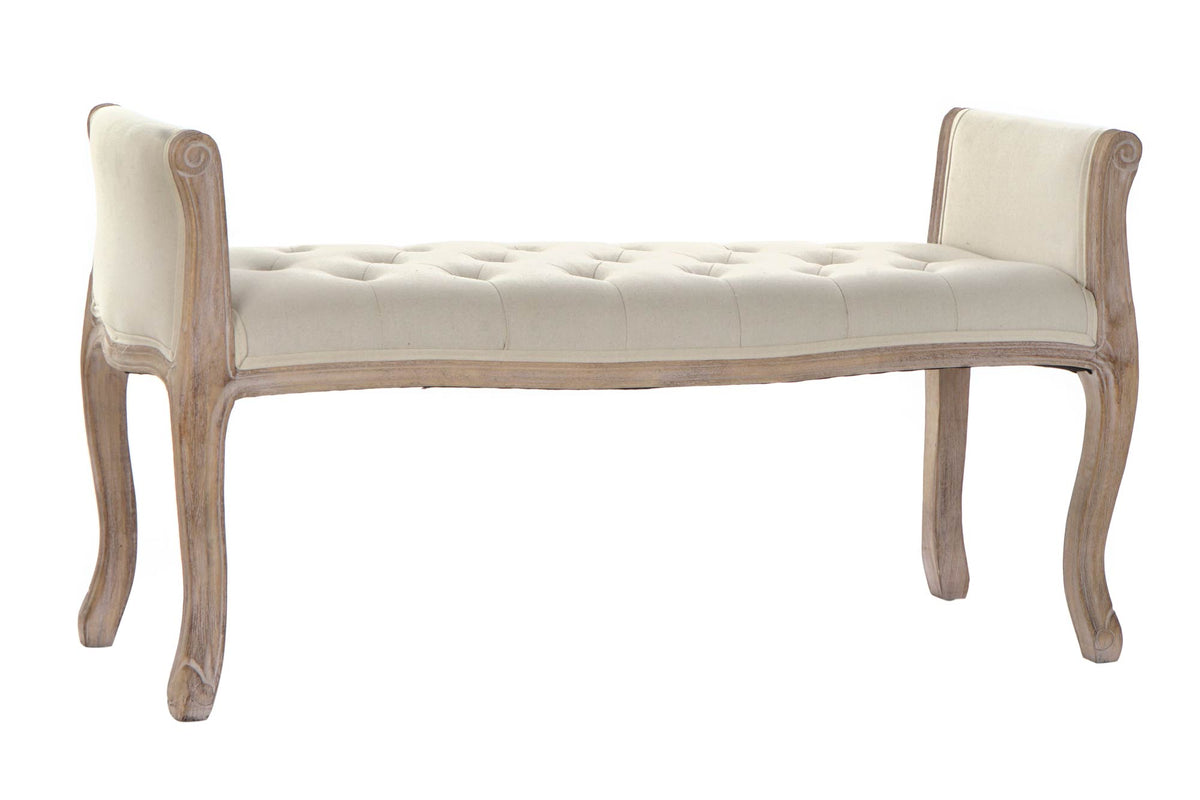 DESCALZADORA LINO RUBBERWOOD 109X45X60 BEIGE