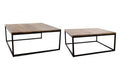 MESA CENTRO SET 2 METAL MANGO 90X90X40 NATURAL