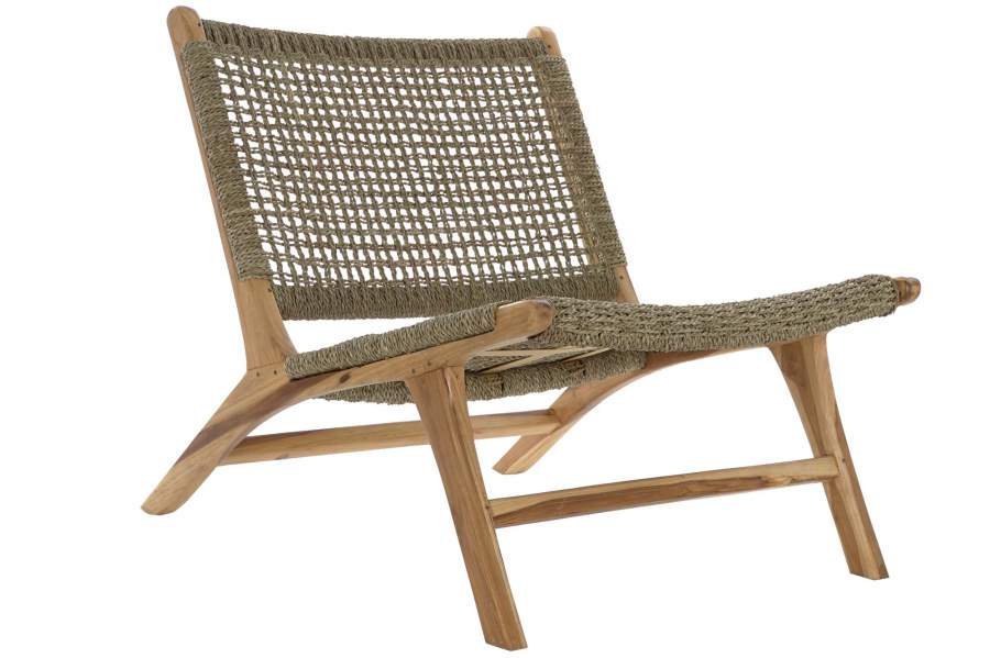 BUTACA TECA RATAN 65X80X68 MARRON