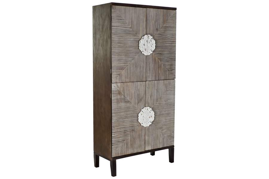 ARMARIO ABETO MDF 86X41X181 ENVEJECIDO