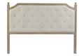 CABECERO CAMA LINO RUBBERWOOD 160X6X120 BEIGE