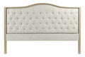 CABECERO CAMA LINO RUBBERWOOD 180X10X120 BEIGE