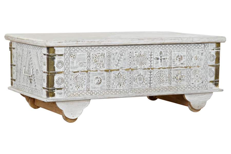 MESA CENTRO MANGO METAL 115X60X45 DECAPE BLANCO