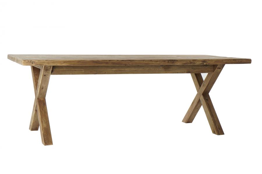 MESA COMEDOR MADERA RECICLADA 220X100X76 NATURAL