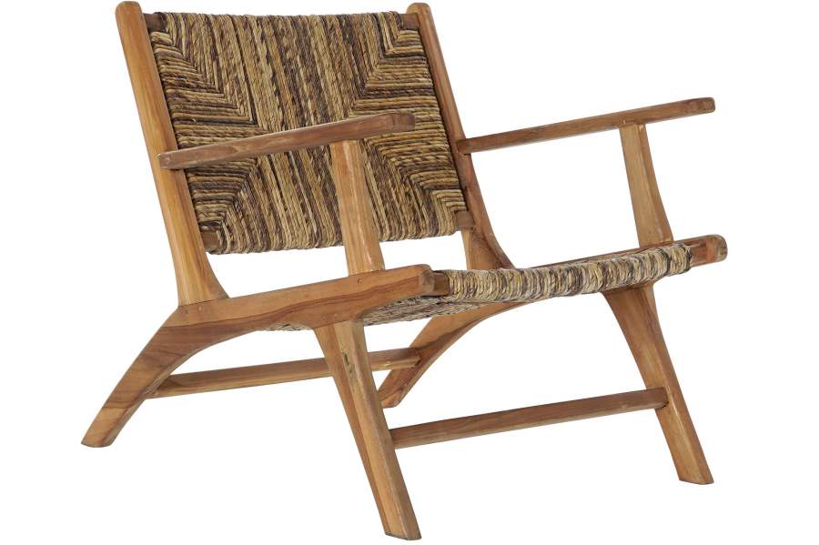 BUTACA TECA FIBRA 70X78X68 NATURAL