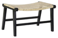 DESCALZADORA TECA RATAN 65X47X40 NEGRO