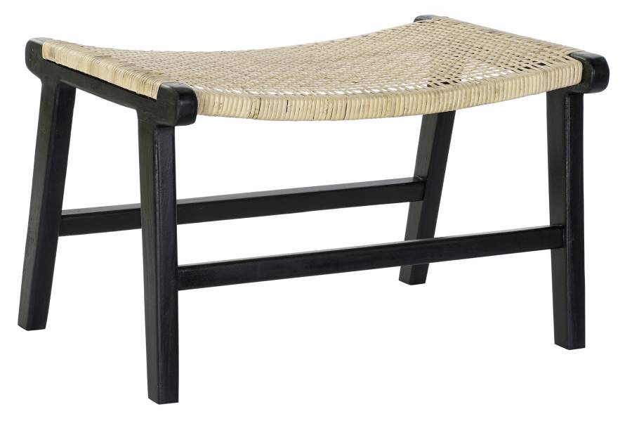DESCALZADORA TECA RATAN 65X47X40 NEGRO