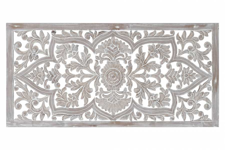 CABECERO CAMA MDF 160X3,5X81 TALLADO BLANCO