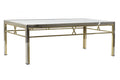 MESA CENTRO ACERO CRISTAL 110X60X40 PLATEADO