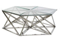 MESA CENTRO SET 6 ACERO CRISTAL 137,5X120,5X46