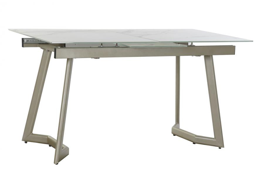MESA COMEDOR CRISTAL 140X80X76 180 EXTENSIBLE