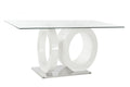 MESA COMEDOR CRISTAL MDF 160X90X75 BLANCO