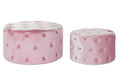 REPOSAPIES SET 2 VELVET MDF 80X80X43 TERCIOPELO
