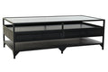 MESA CENTRO METAL CRISTAL 120X60X40 NEGRO