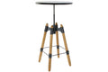 MESITA AUXILIAR METAL MADERA 60X60X105 REGULABLE