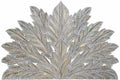 CABECERO CAMA MDF 183X3X122 HOJAS DORADO BLANCO