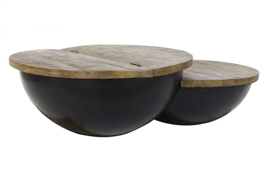 MESA CENTRO MADERA 114X76X33 MESA CAFE MADERA META