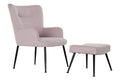 SILLON SET 2 POLIESTER METAL 70X60X84 45,5X37X35,5
