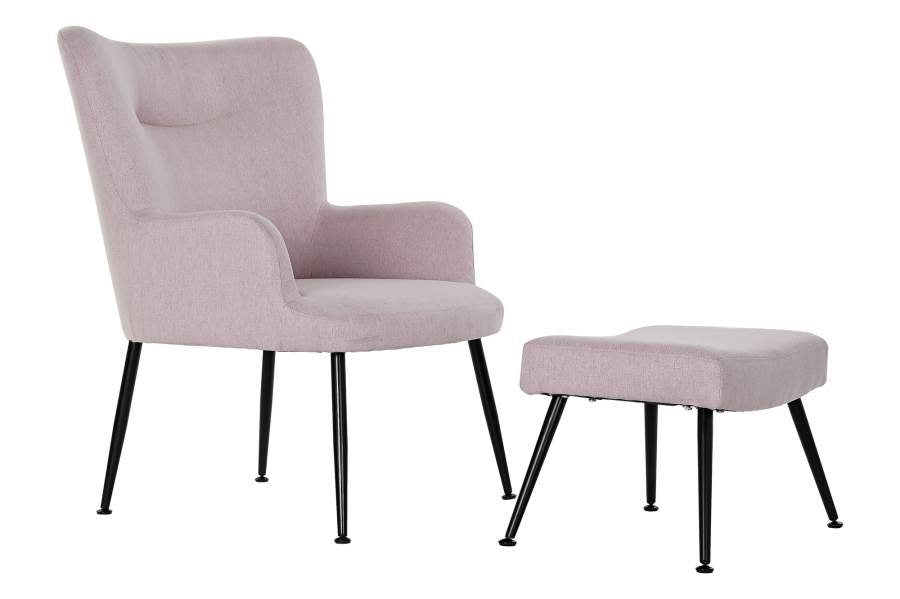 SILLON SET 2 POLIESTER METAL 70X60X84 45,5X37X35,5