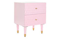 MESITA DE NOCHE MANGO METAL 52X42X65 ROSA PALO
