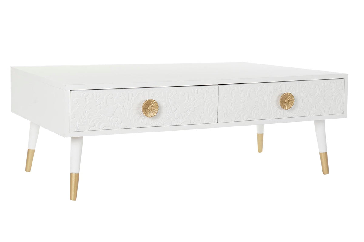 MESA CENTRO MDF ABETO 120X65X42 MANDALA BLANCO