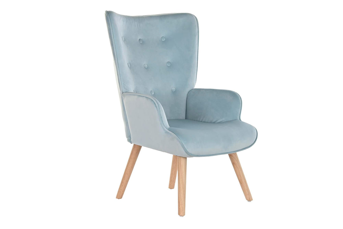 BUTACA POLIESTER MADERA 67X75X96 TERCIOPELO