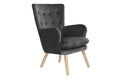 BUTACA POLIESTER MADERA 66X67X92 GRIS OSCURO